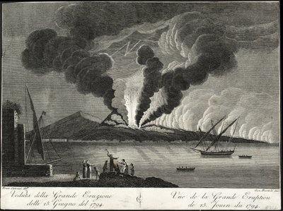 منظر لثوران كبير ، 15 يونيو 1794 بواسطة فرانشيسكو كاتوزي